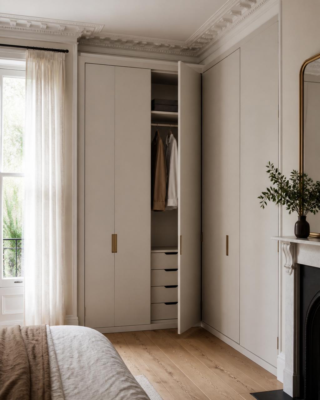 L-Shaped Hinged Corner Wardrobe — Islington, N1