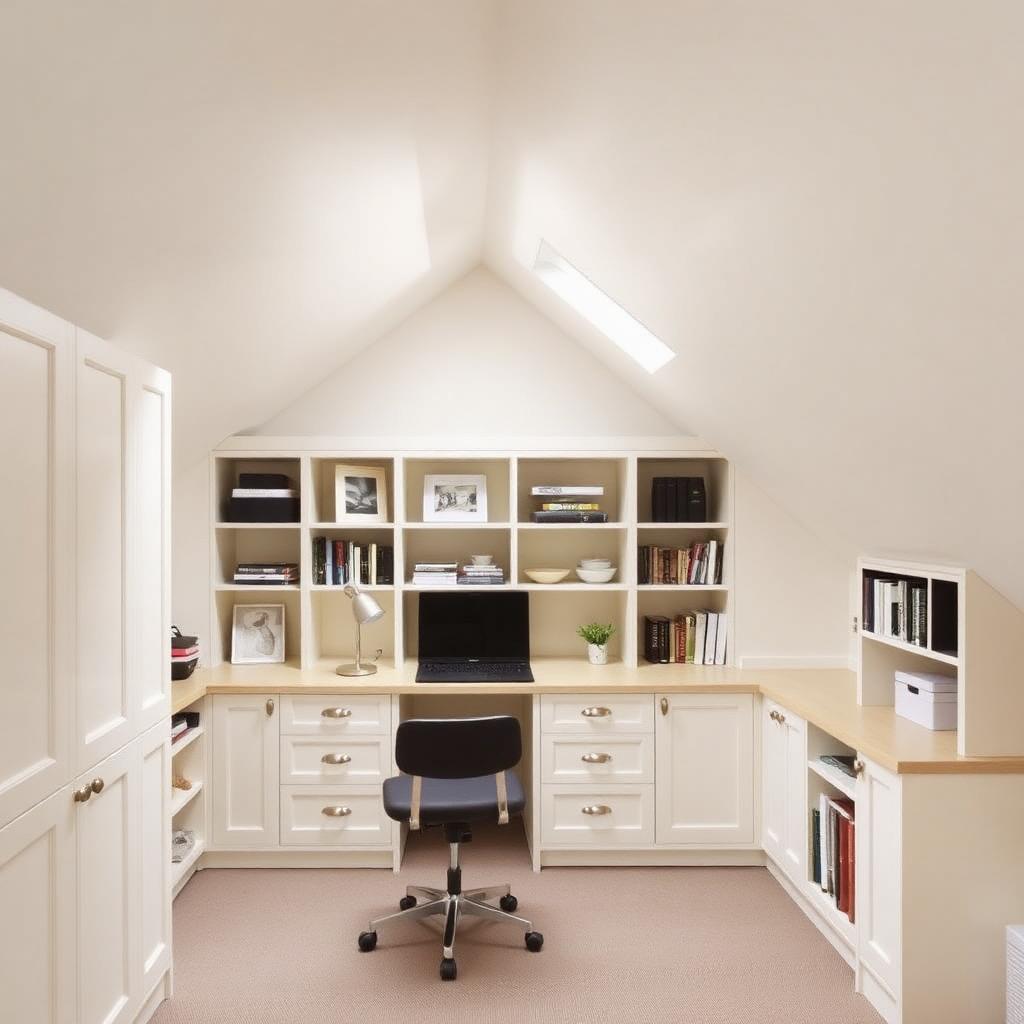 Stoke Newington Loft Study — Loft · off-white · stepped