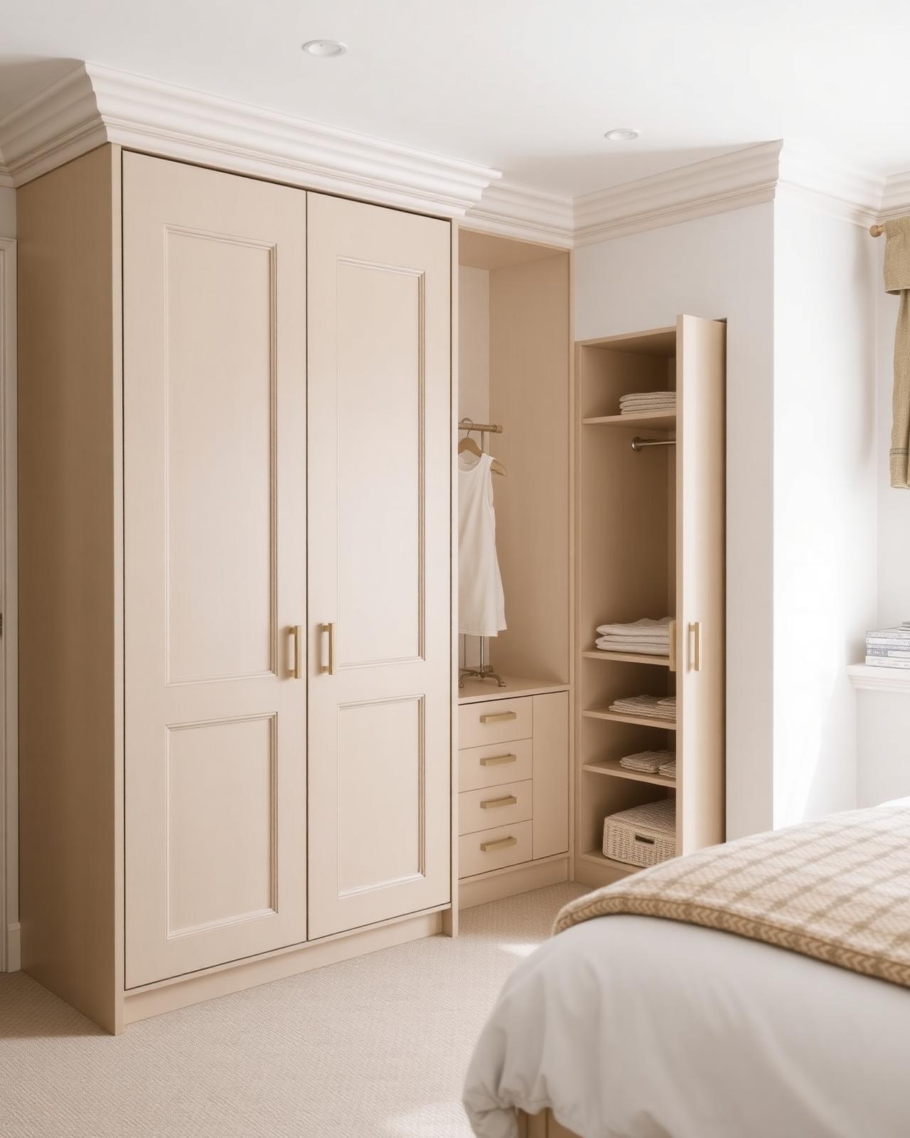 Bespoke children's bedroom storage with fitted wardrobes in a London home