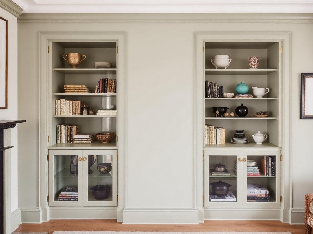 Hampstead Alcove Pair — Period alcove cabinets