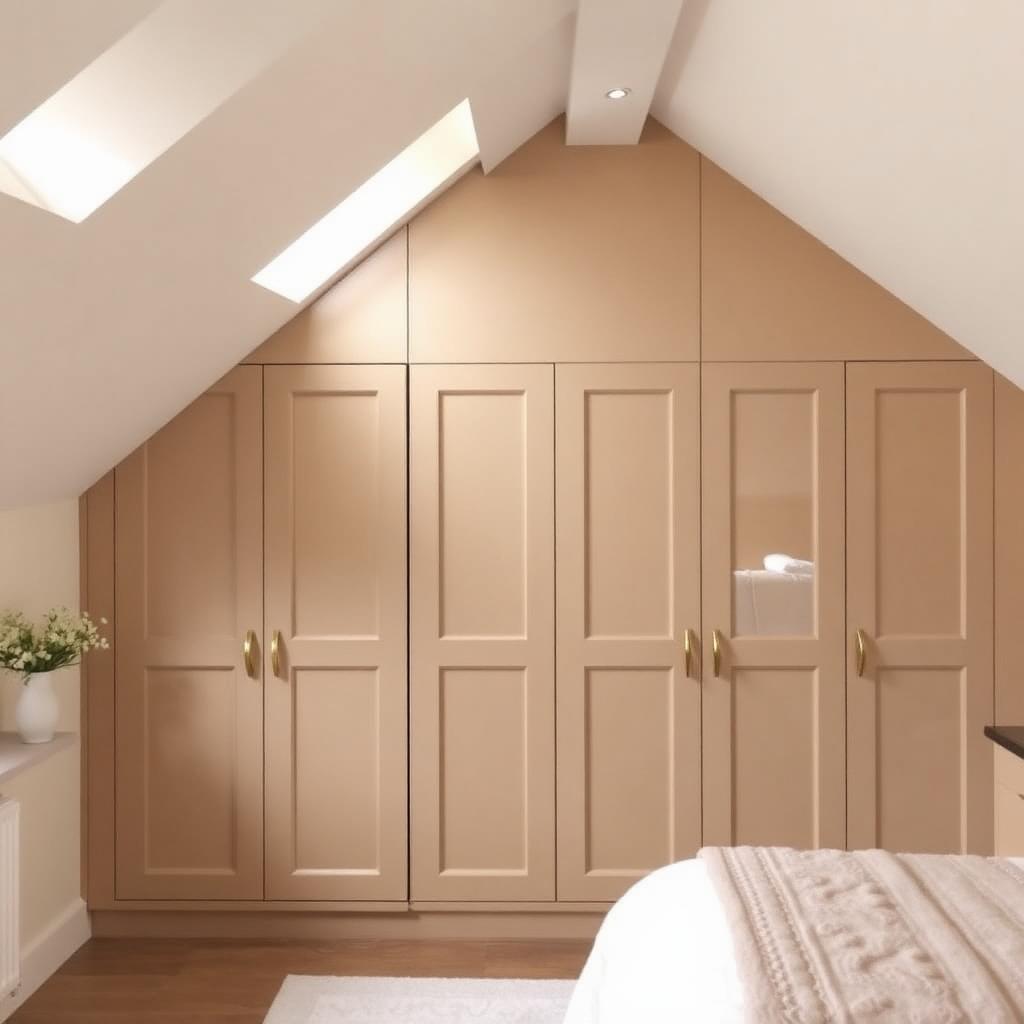 Clapham Attic Bedroom — Sloped ceiling wardrobes