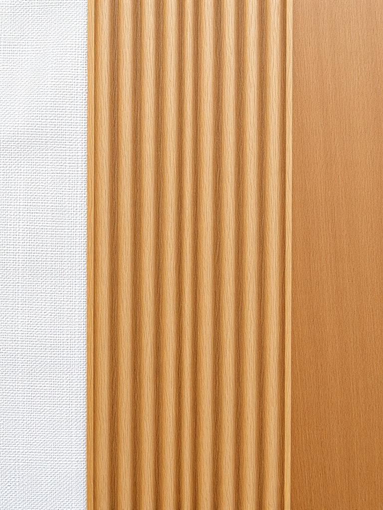 Fluted Oak material swatch — Profiled panel