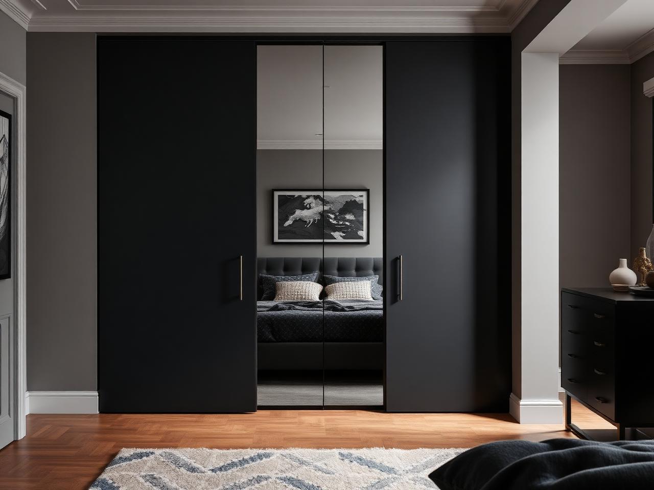 Notting Hill Dark Suite — Dark panel + mirror combination