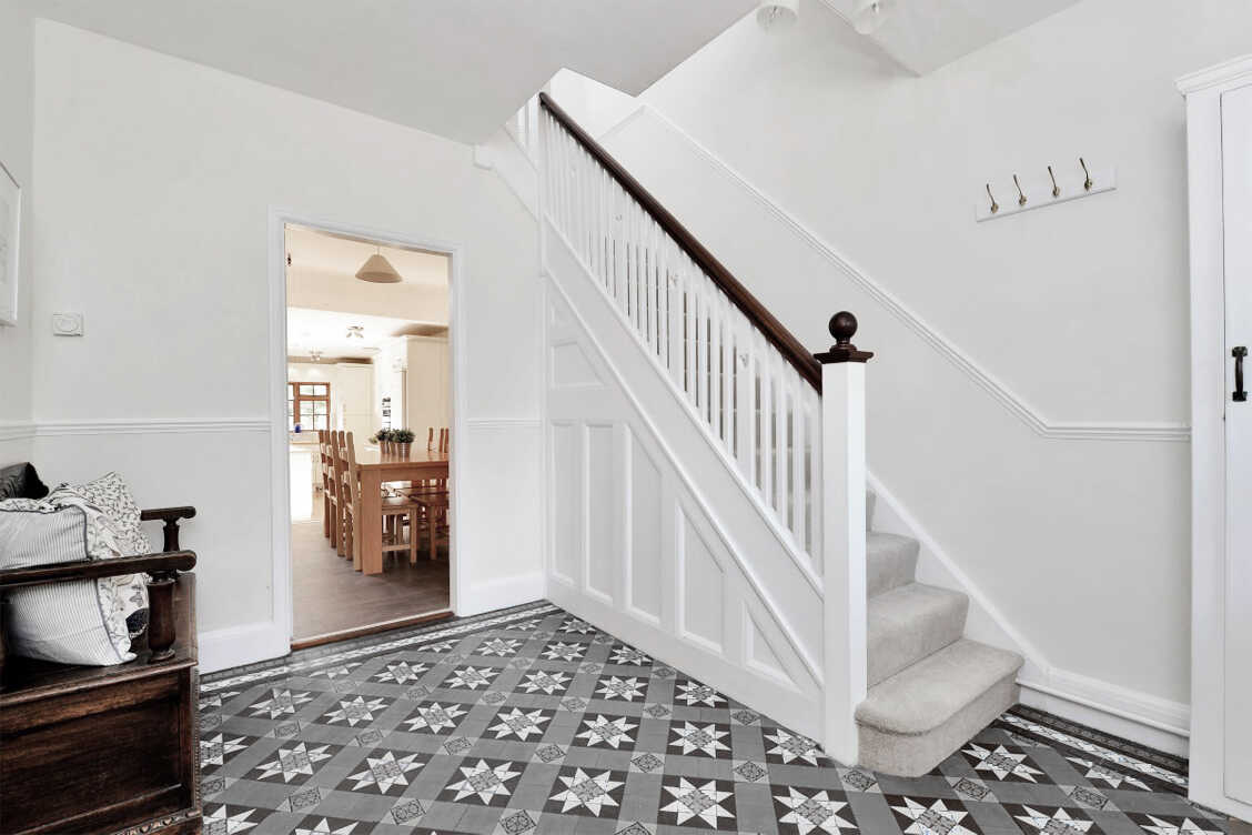 White Under-Stairs Storage with push to open doors