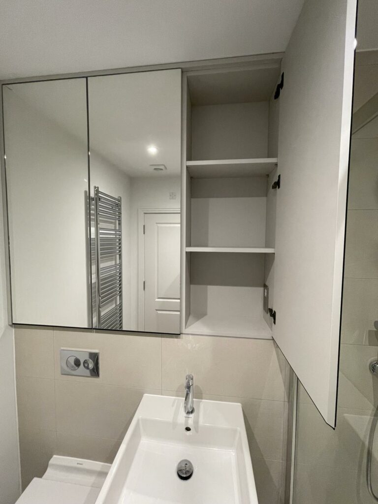 Fitted Bathroom Cabinet with Mirrored Doors